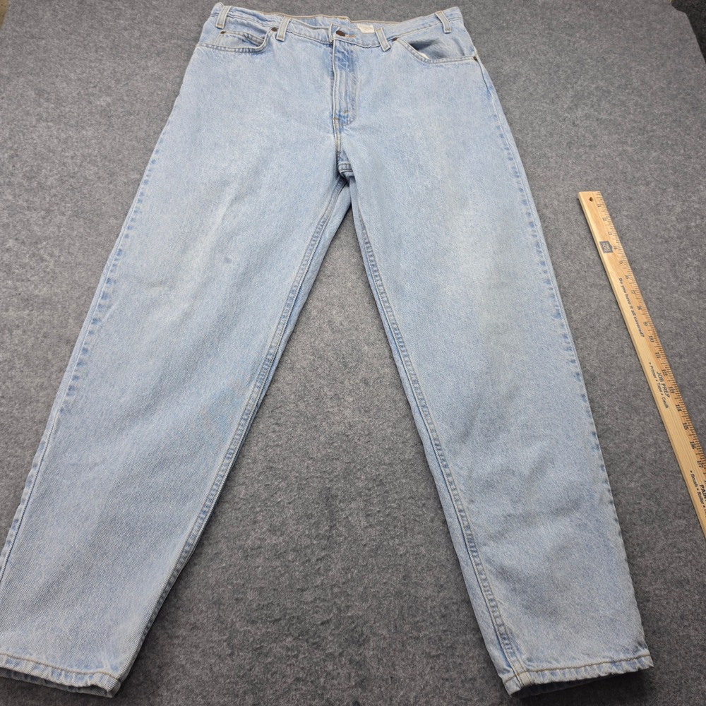 Levis 550 Relaxed Fit Tapered Leg Jeans Light Wash Orange Tab 90s 36x30 Mens